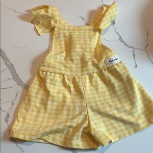 Zara yellow check romper